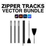 Vector Zipper Track Mockups