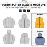 Puffer Jacket Vector Mock-ups