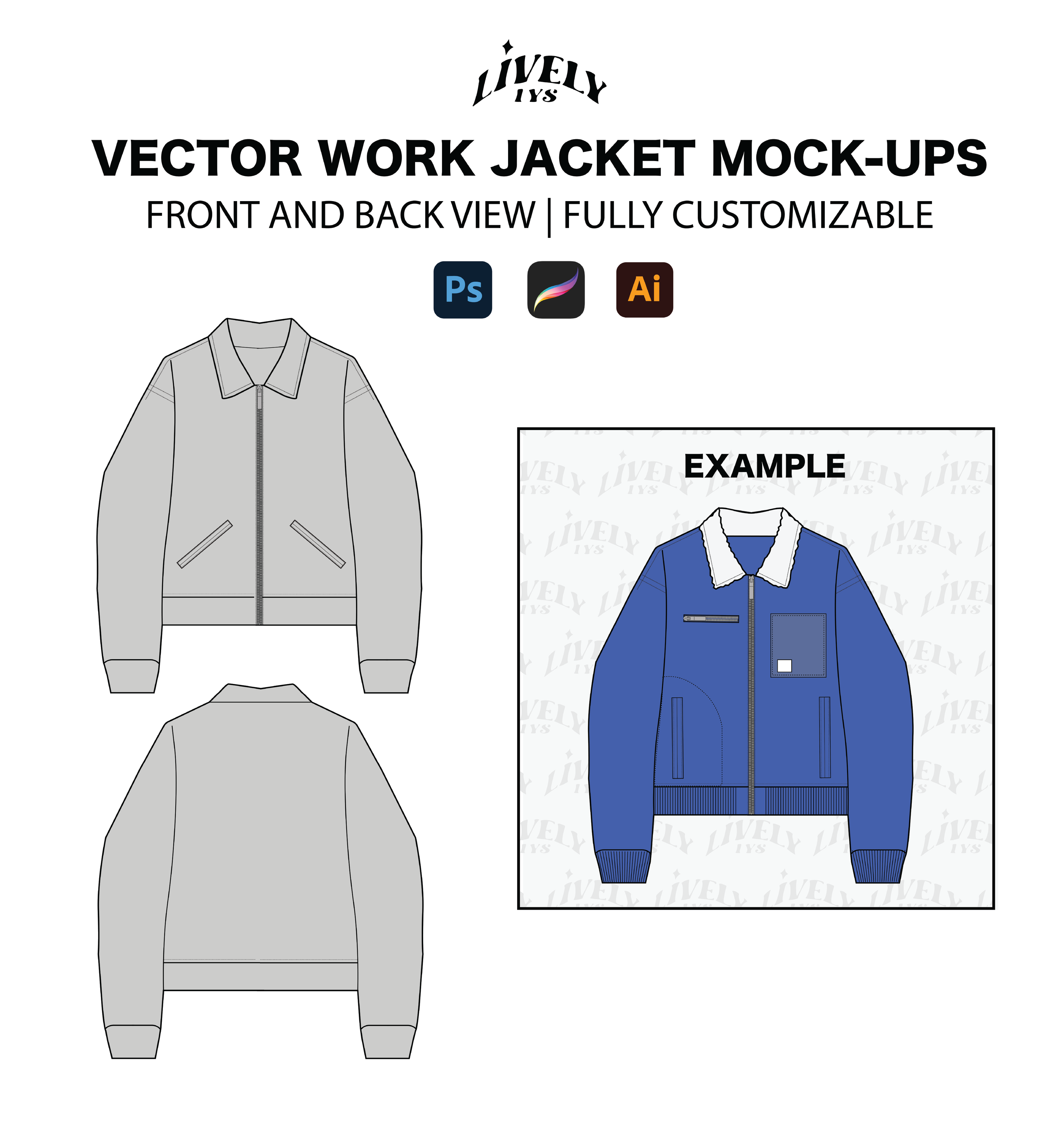 Work Jacket Vector Mock-ups