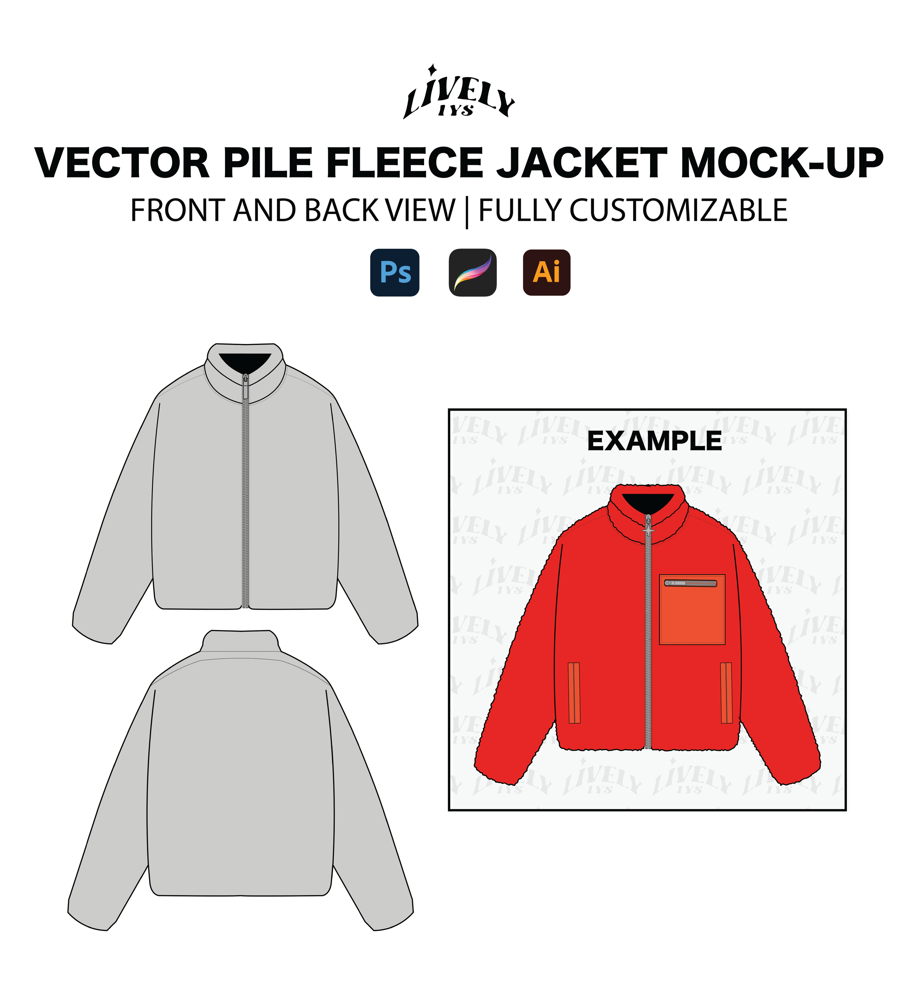 Vector Pile Fleece Mock-up