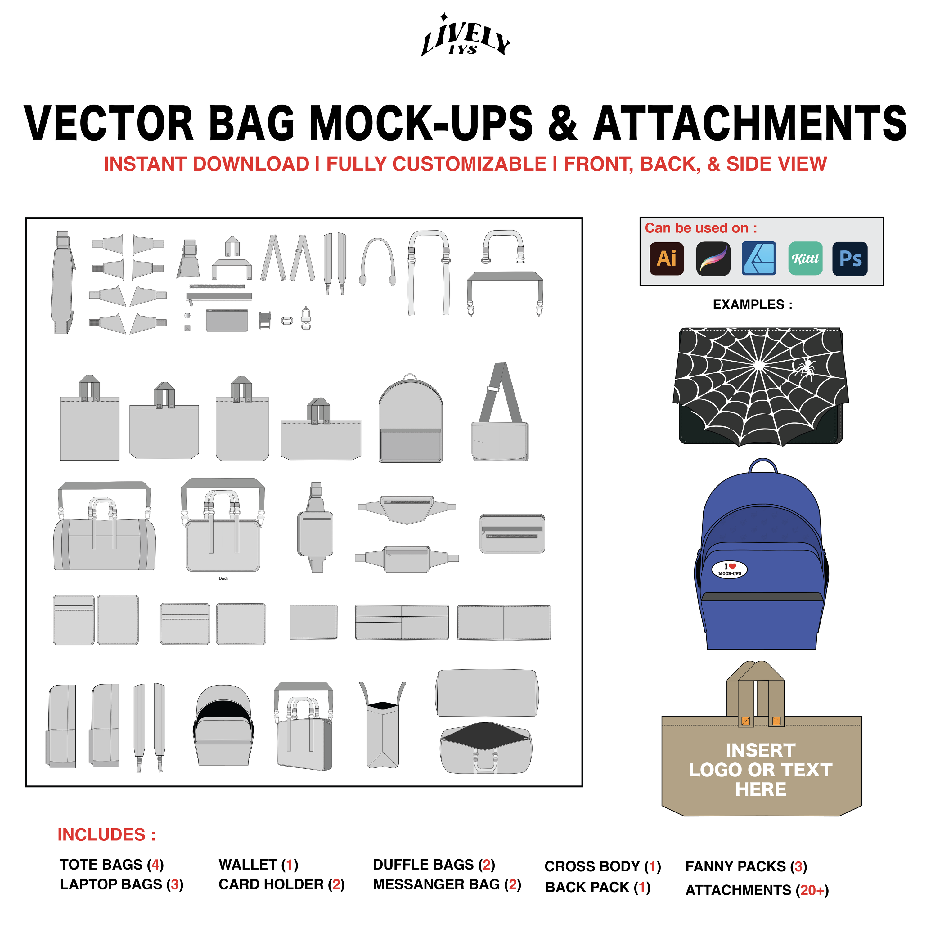 Bag Vector Mock-ups & Attachments