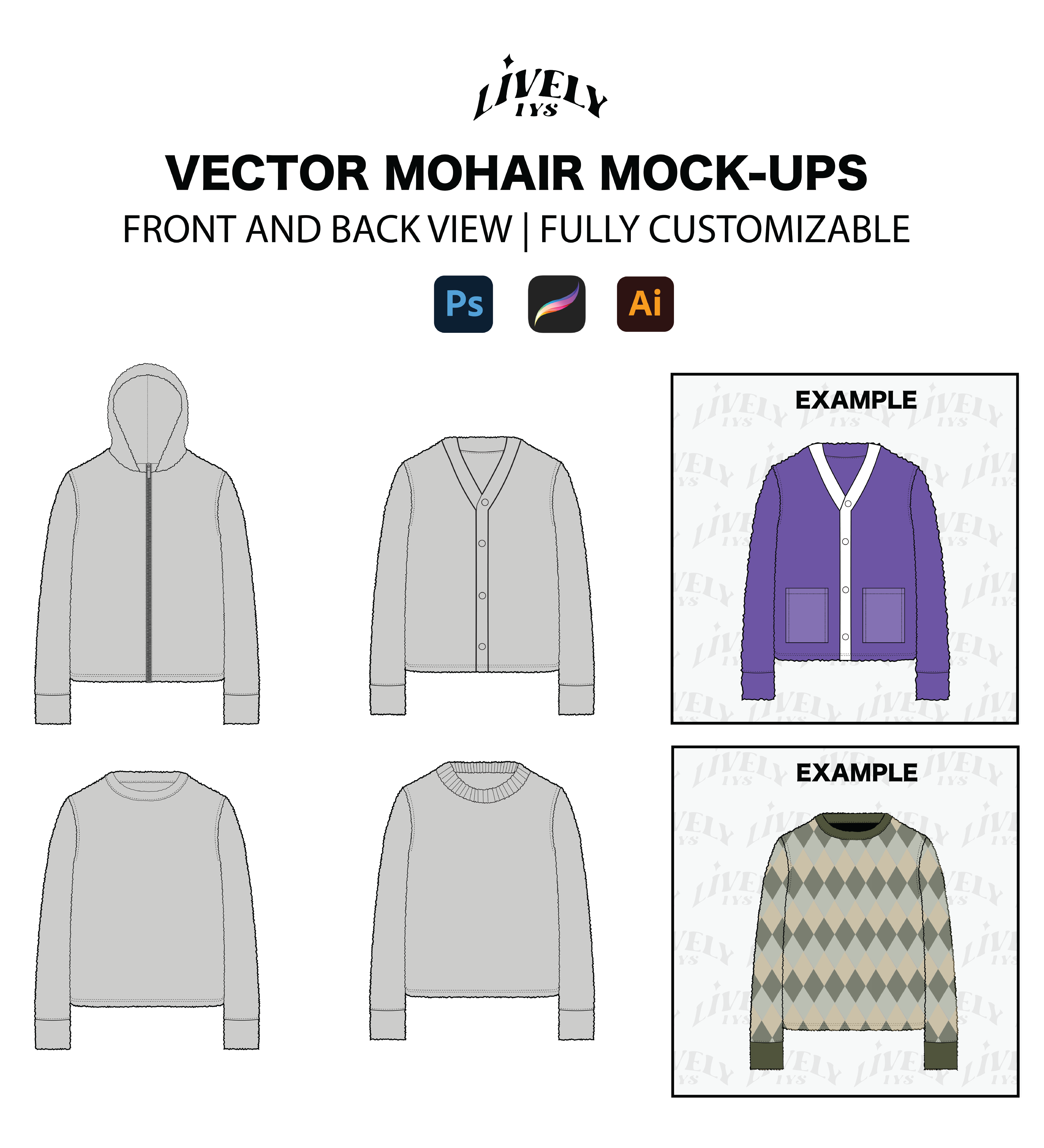 Mohair Vector Mock-ups