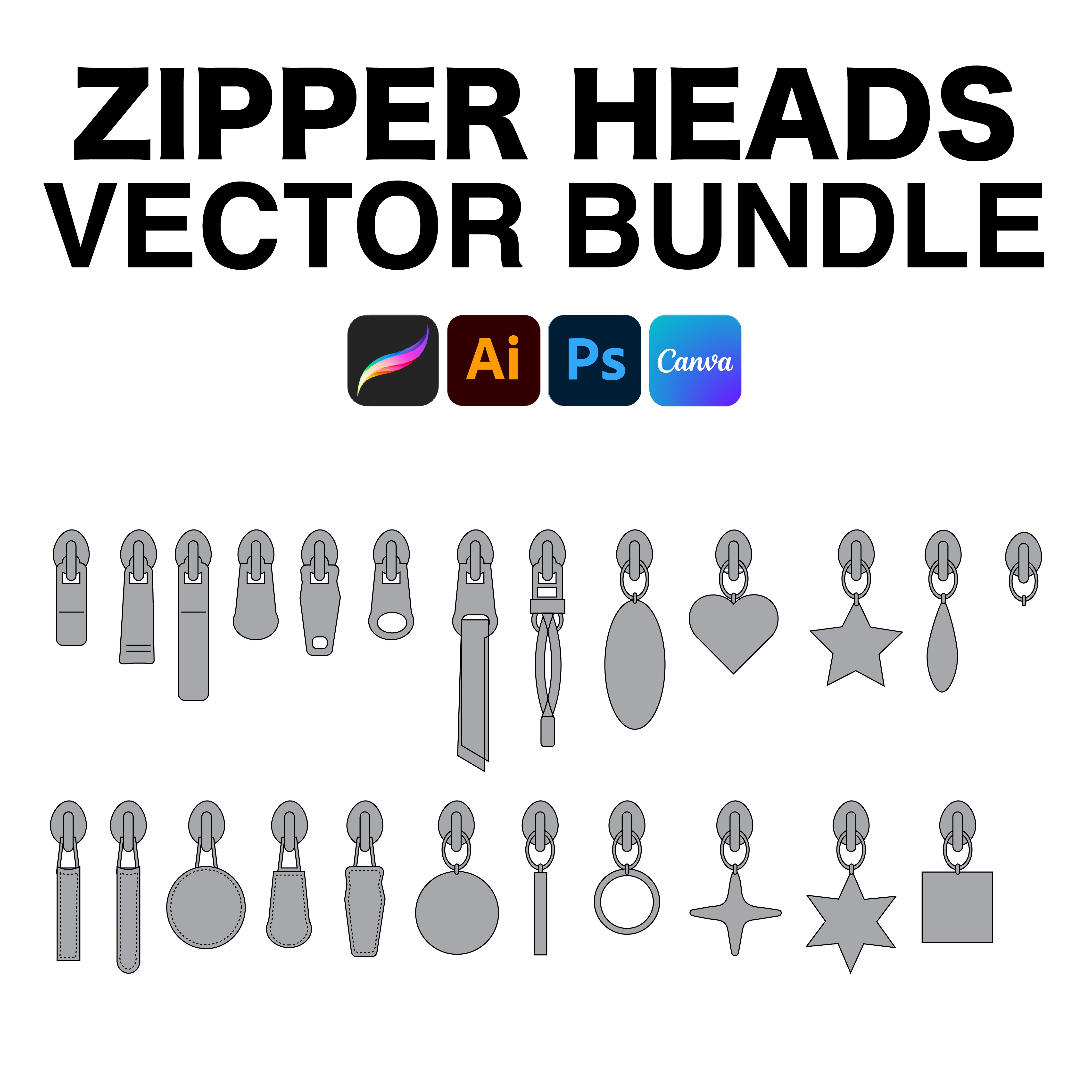 Vector Zipper Head Mockups